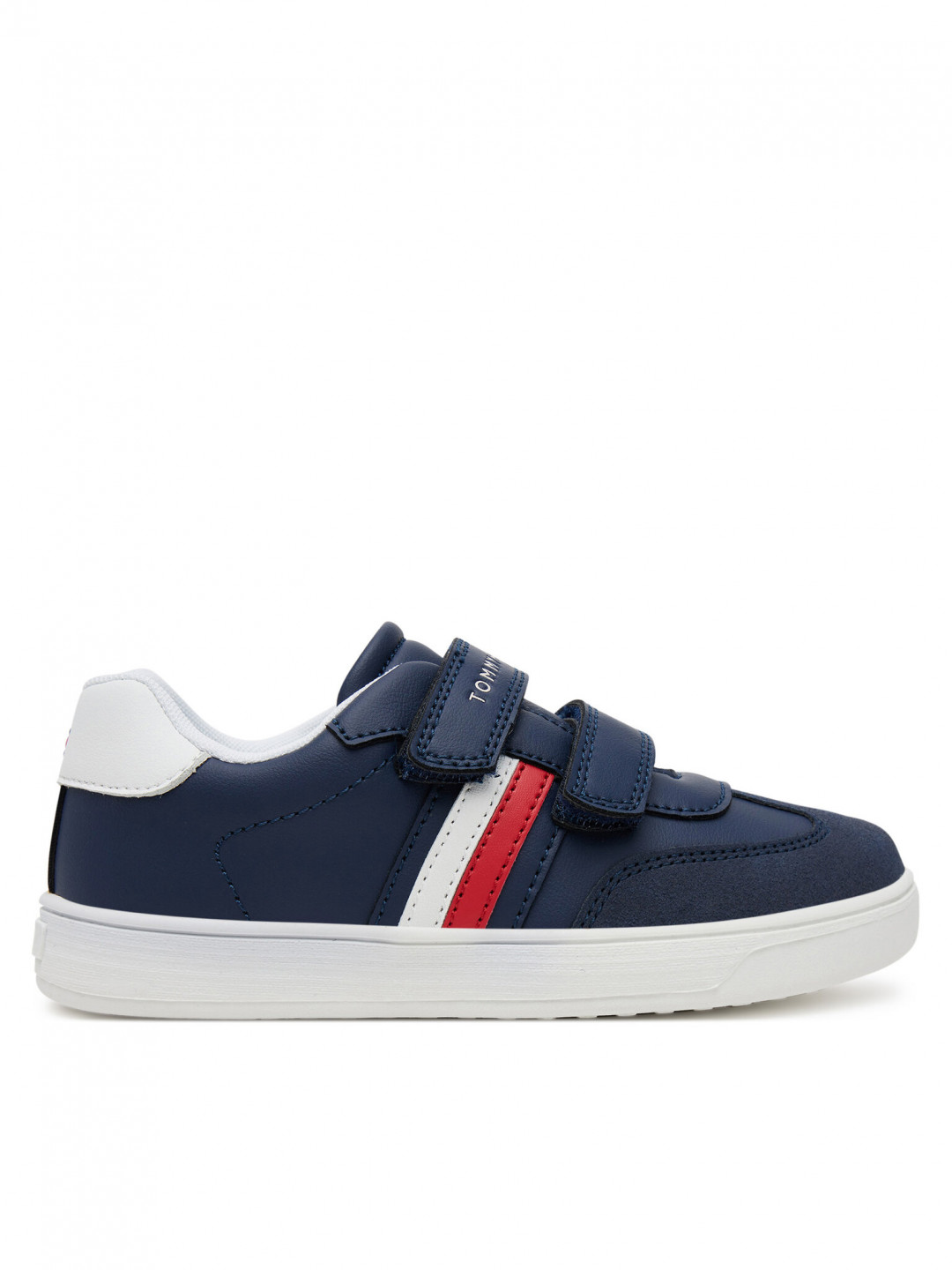 Tommy Hilfiger Sneakersy Stripes Low Cut Lace Velcro Sneaker T1X9-33840-1269 S Tmavomodrá